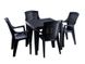 Пластиковый комплект стол + кресла садовые 4 шт антрацит 2800000019211САД фото 1