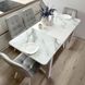 Комплект кухонный стол Notsob 90х60 Стандарт белый + стул мягкий 4 шт серый 0195JAM фото 15