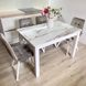 Комплект кухонный стол Notsob 90х60 Стандарт белый + стул мягкий 4 шт серый 0195JAM фото 6
