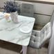 Комплект кухонный стол Notsob 90х60 Стандарт белый + стул мягкий 4 шт серый 0195JAM фото 17