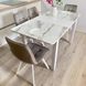 Комплект кухонный стол Notsob 90х60 Стандарт белый + стул мягкий 4 шт серый 0195JAM фото 3