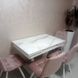 Стол обеденный на V опоре столешница закаленное стекло + ЛДСП Белый Стандарт 0120JAM фото 32