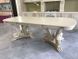 Большой стол в стиле барокко для обеденной зоны на фигурных опорах Брантом белый патинированный 200х90 (+40) 440306240ПЛМ фото 6
