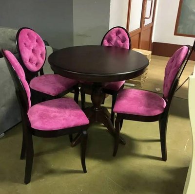 ➤Цена 3 417 грн  Купить Банкетный стул для гостиной с круглой спинкой Азбрук темный орех Розовый ➤Розовый ➤Стулья деревянные➤Агросвит 1П➤440311885.2ПЛМ фото