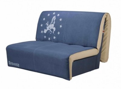 ➤Цена 9 231 грн  Купить Маленький диван кровать 02 арт020011.2 синий принт Europa 120 ➤Синий ➤Диван кровать➤Modern 2➤044601.15NOV фото