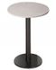 Барный стол для кафе на дисковой опоре черного цвета круглая столешница 60 белый мрамор арт040324.2 ОКАWW60110.ВВ1 фото 1