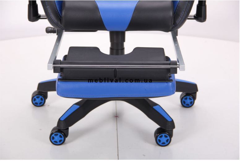 ➤Цена 13 194 грн  Купить Компьютерное кресло игровое с подножкой черный/синий ➤Черный ➤Кресла геймерские➤Импорт➤515277АМ фото