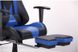 Компьютерное кресло игровое с подножкой черный/синий 515277АМ фото 12