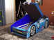 Кровать-машинка БМВ Blue матрас + мягкий спойлер + подушка Дизайн 3, + газовый механизм, 80х170 440303476.37ВИОРДЕЛ фото 2