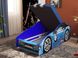 Кровать-машинка БМВ Blue матрас + мягкий спойлер + подушка Дизайн 3, + газовый механизм, 80х170 440303476.37ВИОРДЕЛ фото 1