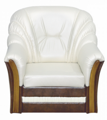 ➤Цена 11 582 грн  Купить Кресло - кровать Диамант тм Алис-мебель Белый с коричневыми вставками ➤ ➤Кресло кровать➤Алис-мебель➤43577AL.2 фото