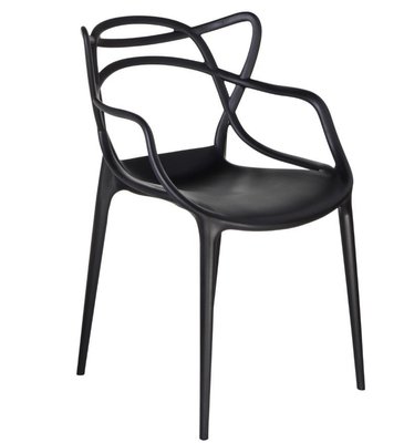 ➤Цена 2 155 грн  Купить Пластиковый стул дизайнерский для кафе арт040276 ➤Черный ➤Кресла и стулья пластиковые➤Modern 8➤MASTER-BL.ВВ1 фото
