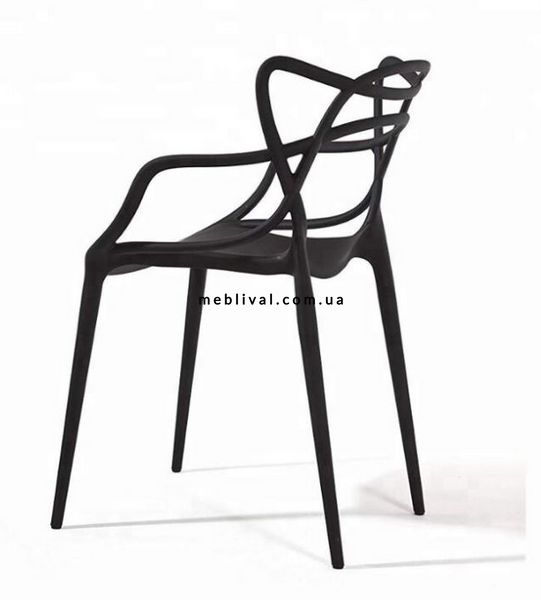 ➤Цена 2 155 грн  Купить Пластиковый стул дизайнерский для кафе арт040276 ➤Черный ➤Кресла и стулья пластиковые➤Modern 8➤MASTER-BL.ВВ1 фото