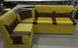 Кухонный уголок с полкой раскладной 130х200 Кожзам Флай зеленый вставки беж 081411.1мик фото 4
