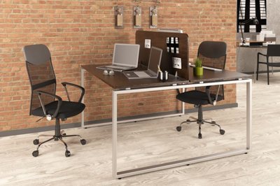➤Цена 8 775 грн  Купить Двойной письменный стол для офиса в стиле Loft Венге арт050171.3 ➤венге ➤Письменные столы в стиле Loft➤Modern 10➤62652LO фото