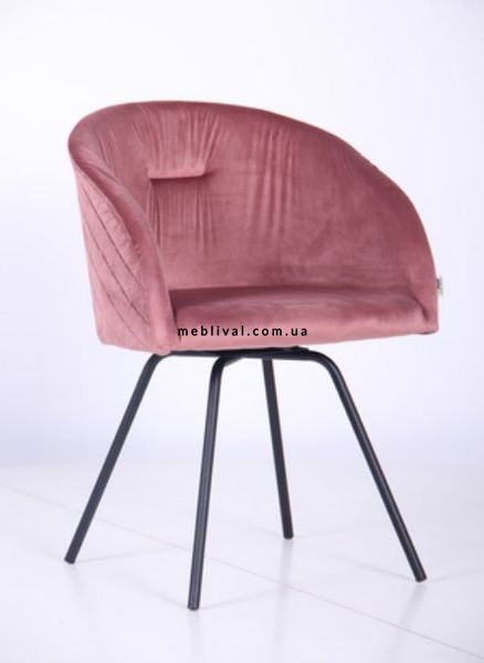 ➤Цена 4 280 грн  Купить Кресло поворотное Sacramento черный/велюр розовый антик ➤Розовый ➤Стулья лофт➤AFM➤546795АМ фото