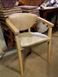 Мягкий стул с подлокотниками деревянный Арко бук натуральный, сиденье беж 440305638ПЛМ.6 фото 1