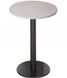Высокий стол на дисковой опоре черного цвета круглая столешница 70 белый мрамор арт040324.1 ОКАWW70110.ВВ1 фото 1