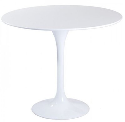 ➤Цена 5 028 грн  Купить Белый стол круглый на одной опоре для хорека арт040200 ➤Белый ➤Стол кухонный➤Modern 8➤TULWWH.ВВ1 фото