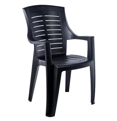 ➤Ціна 1 375 грн  Купити Стул пластиковый для кафе 55x60x91 антрацит➤Чорний ➤Кресла и стулья пластиковые➤Italiya-К➤8009271871519САДГ фото