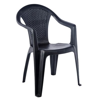 ➤Ціна 770 грн  Купити Пластиковое кресло для дачи 55x54x82 антрацит➤Чорний ➤Кресла и стулья пластиковые➤Italiya-К➤8009271686502САДГ фото