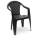 Пластиковое кресло для дачи 55x54x82 антрацит 8009271686502САДГ фото 2