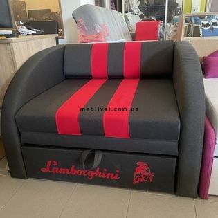 ➤Ціна 8 640 грн  Купити Кресло детское раскладное Lamborghini черный с ящиком➤Чорний ➤Детские диваны➤VDЕ-Н➤144900.17ВИОРДСМ фото