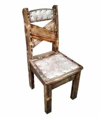 ➤Цена 1 980 грн UAH Купить Дереянный стул Намтег твердый под старину ➤Горіх ➤Стулья под старину➤МЕКО➤0056МЕКО1 фото