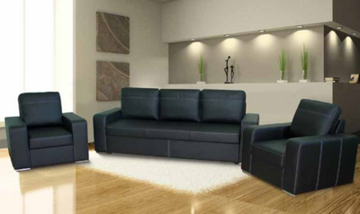 ➤Цена  USD Купить Комплект мягкой мебели London 3+1+1, механизм еврокнижка ➤Черный ➤Комплекты диван + кресла➤Blonski➤144658BLON фото