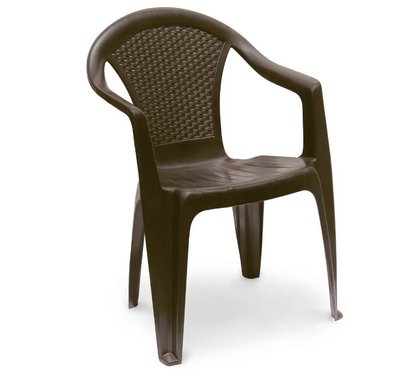 ➤Цена   Купить Пластиковое кресло для дачи 55x54x82 коричневый ➤Коричневый ➤Кресла и стулья пластиковые➤Italiya-К➤8009271466500САДГ фото