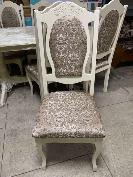 ➤Цена 2 412 грн  Купить Деревянный стул белый с патиной золото Бедивир ➤Белый ➤Стулья деревянные➤Агросвит 1С➤6601218ПЛМ фото
