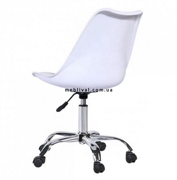 ➤Цена 2 719 грн  Купить Белый стул на колесиках мобильный с мягкой подушкой сиденья арт040199.1 ➤Белый ➤Кресла операторские➤Modern 8➤AsterWh.ВВ1 фото