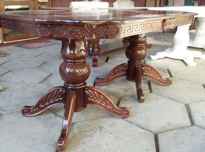 ➤Цена 20 104 грн  Купить Банкетный стол в стиле барокко раскладной деревянный Модена лак Орех 200х100 (+40 +40) ➤орех ➤Столы деревянные➤Агросвит С➤440303217ПЛМ.3 фото