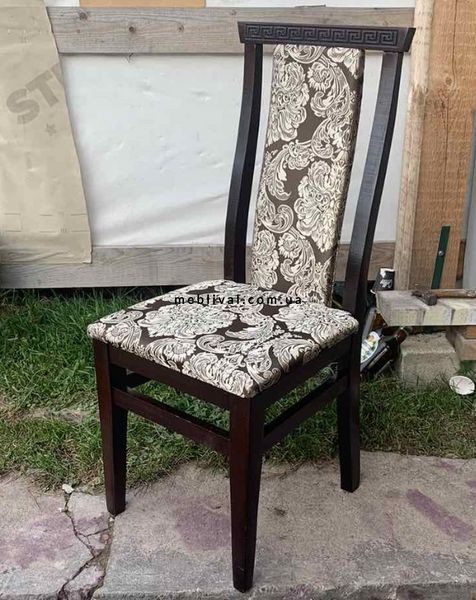 ➤Цена 2 100 грн  Купить Мягкий стул деревянный Мейсон c резьбой ➤темный орех ➤Стулья деревянные➤Агросвит Б➤666005ПЛМ фото