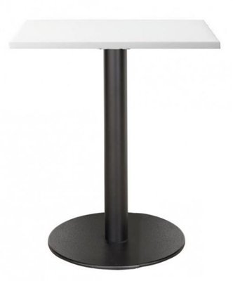 ➤Цена   Купить Квадратный стол на одной опоре черного цвета для кафе баров 60х60 арт040218.1 ➤Белый ➤Столы барные➤Modern 8➤ALOR6060Wtable2.ВВ1 фото