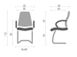 Кресло для конференц зала 62хх56х118 полозья хром ткань коричневый 1338654755RICH7 фото 4