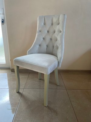 ➤Цена 5 500 грн UAH Купить Мягкое кресло с деревянными ножками для ресторанов Ноа белое ➤белый цвет ➤Стулья деревянные➤Агросвит 1С➤66012012.3ПЛМ фото