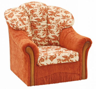 ➤Цена 11 675 грн  Купить Кресло - кровать Алиса тм Алис-мебель Оранжевый с узхором ➤ ➤Кресло кровать➤Алис-мебель➤43523AL.2 фото