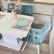 Комплект кухонный стол Notsob Т 110х70(+35) Стандарт белый + стул Maj 4 шт голубой 0207JAM фото 6