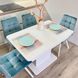 Комплект кухонный стол Notsob Т 110х70(+35) Стандарт белый + стул Maj 4 шт голубой 0207JAM фото 8