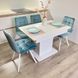 Комплект кухонный стол Notsob Т 110х70(+35) Стандарт белый + стул Maj 4 шт голубой 0207JAM фото 9