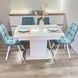 Комплект кухонный стол Notsob Т 110х70(+35) Стандарт белый + стул Maj 4 шт голубой 0207JAM фото 10