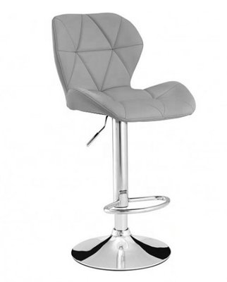 ➤Цена 3 232 грн  Купить Барный стул на дисковой опоре с регулируемой высотой кожзам серый арт040318.1 ➤Серый ➤Стулья барные➤Modern 8➤starliGR.ВВ1 фото