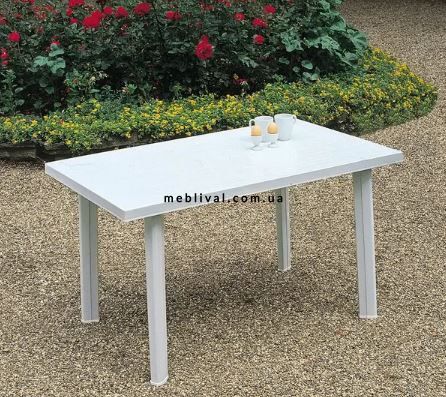 ➤Цена 3 025 грн  Купить Пластиковый стол для дачи нераскладной 126х76х72 белый ➤Белый ➤Столы пластиковые➤Italiya-С➤8009271908802САДГ фото