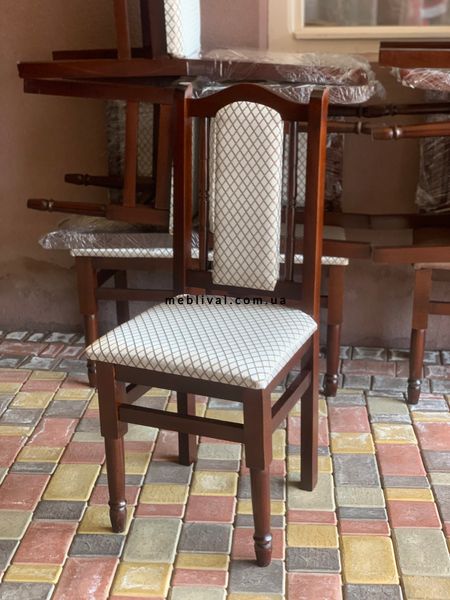 ➤Цена 1 395 грн  Купить Белый мягкий стул Брен ➤орех светлый ➤Стулья деревянные➤Агросвит Б➤440381218ПЛМ.155.1 фото