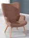 Дизайнерское кресло с оттоманкой цвет коричневый арт040192.2 FLOR-FLORBROtt.ВВ1 фото 6