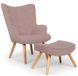 Дизайнерское кресло с оттоманкой цвет коричневый арт040192.2 FLOR-FLORBROtt.ВВ1 фото 1