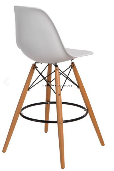 ➤Цена 2 115 грн  Купить Белый стул барный на деревянных ножках пластиковый арт040301.2 ➤Белый ➤Стулья барные➤Modern 8➤001010HWH.ВВ1 фото