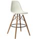Белый стул барный на деревянных ножках пластиковый арт040301.2 001010HWH.ВВ1 фото 1