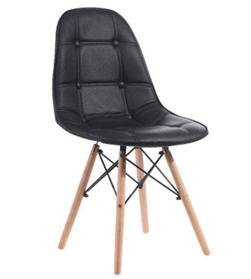 ➤Цена   Купить Мягкий стул на деревянных ножках кожзам черный арт040265 ➤Черный ➤Стулья для кухни➤Modern 8➤SDM16WSBL.ВВ1 фото
